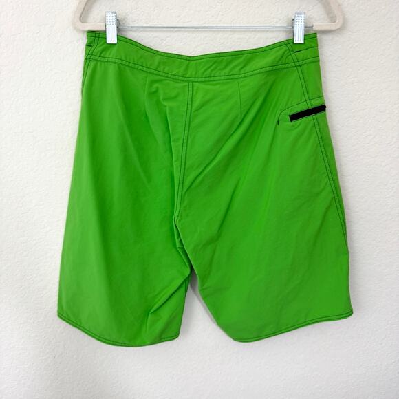 Patagonia Mens Board Swim Shorts Size 31 Unlined Summer Beach Summer Lime Green - Picture 3 of 6